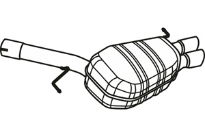 Rear muffler in the group Exhaust parts / Exhaust muffler & kits at  Professional Parts Sweden AB (P14003)
