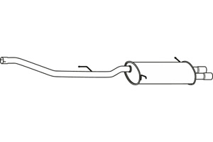 Rear muffler in the group Exhaust parts / Exhaust muffler & kits at  Professional Parts Sweden AB (P14007)