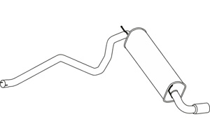 Rear muffler in the group Exhaust parts / Exhaust muffler & kits at  Professional Parts Sweden AB (P14011)