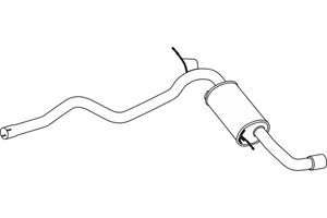 Rear muffler in the group Exhaust parts / Exhaust muffler & kits at  Professional Parts Sweden AB (P14014)