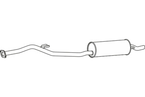 Rear muffler in the group Exhaust parts / Exhaust muffler & kits at  Professional Parts Sweden AB (P14023)