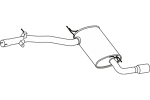 Rear muffler in the group Exhaust parts / Exhaust muffler & kits at  Professional Parts Sweden AB (P14027)