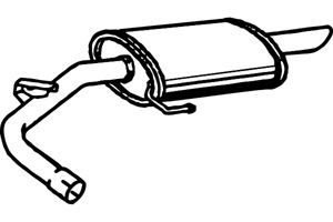 Rear muffler in the group Exhaust parts / Exhaust muffler & kits at  Professional Parts Sweden AB (P1403)