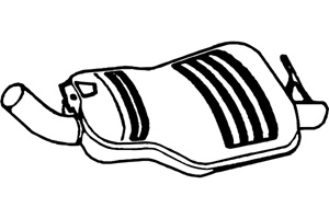 Rear muffler in the group Exhaust parts / Exhaust muffler & kits at  Professional Parts Sweden AB (P1409)