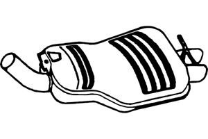 Rear muffler in the group Exhaust parts / Exhaust muffler & kits at  Professional Parts Sweden AB (P1410)