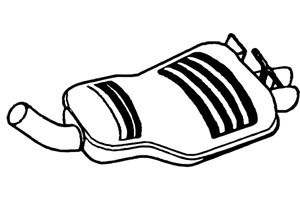 Rear muffler in the group Exhaust parts / Exhaust muffler & kits at  Professional Parts Sweden AB (P1412)