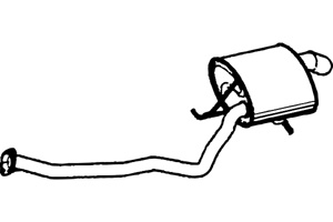 Rear muffler in the group Exhaust parts / Exhaust muffler & kits at  Professional Parts Sweden AB (P1414)