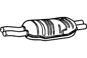 Rear muffler in the group  at  Professional Parts Sweden AB (P1420)