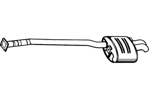 Rear muffler in the group Exhaust parts / Exhaust muffler & kits at  Professional Parts Sweden AB (P1431)