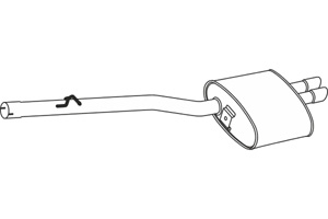 Rear muffler in the group Exhaust parts / Exhaust muffler & kits at  Professional Parts Sweden AB (P1438)