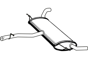 Rear muffler in the group Exhaust parts / Exhaust muffler & kits at  Professional Parts Sweden AB (P1444)