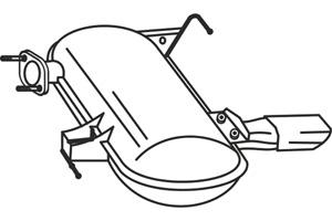Rear muffler i gruppen Tillflligt dolda artiklar hos  Professional Parts Sweden AB (P1448)