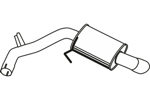 Rear muffler in the group Exhaust parts / Exhaust muffler & kits at  Professional Parts Sweden AB (P1462)