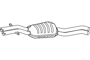 Intermediate muffler in the group Exhaust parts / Exhaust muffler & kits at  Professional Parts Sweden AB (P1465)