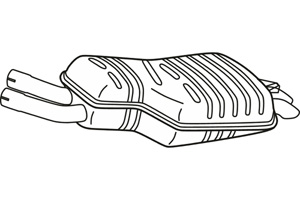 Rear muffler in the group Exhaust parts / Exhaust muffler & kits at  Professional Parts Sweden AB (P1466)