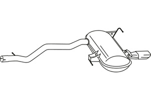 Rear muffler in the group Exhaust parts / Exhaust muffler & kits at  Professional Parts Sweden AB (P1469)