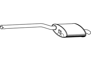 Rear muffler in the group Exhaust parts / Exhaust muffler & kits at  Professional Parts Sweden AB (P1471)