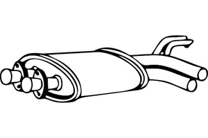 Intermediate muffler in the group Exhaust parts / Exhaust muffler & kits at  Professional Parts Sweden AB (P1472)