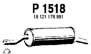 Rear muffler in the group  at  Professional Parts Sweden AB (P1518)