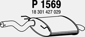Rear muffler i gruppen Tillflligt dolda artiklar hos  Professional Parts Sweden AB (P1569)