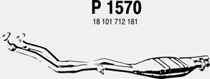 Front muffler in the group  at  Professional Parts Sweden AB (P1570)