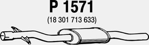 Intermediate muffler in the group Exhaust parts / Exhaust muffler & kits at  Professional Parts Sweden AB (P1571)