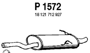 Rear muffler in the group  at  Professional Parts Sweden AB (P1572)