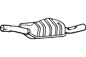 Intermediate muffler in the group Exhaust parts / Exhaust muffler & kits at  Professional Parts Sweden AB (P1574)