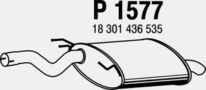 Rear muffler in the group  at  Professional Parts Sweden AB (P1577)