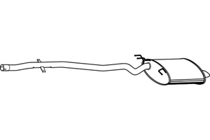 Rear muffler i gruppen Tillflligt dolda artiklar hos  Professional Parts Sweden AB (P1578)