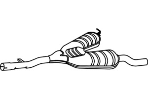 Intermediate muffler in the group  at  Professional Parts Sweden AB (P1580)