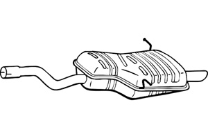 Rear muffler in the group  at  Professional Parts Sweden AB (P1586)