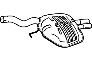 Rear muffler in the group  at  Professional Parts Sweden AB (P1589)
