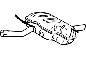 Rear muffler in the group  at  Professional Parts Sweden AB (P1595)