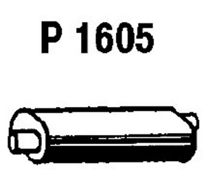 Intermediate muffler i gruppen Tillflligt dolda artiklar hos  Professional Parts Sweden AB (P1605)