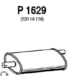 Intermediate muffler in the group  at  Professional Parts Sweden AB (P1629)