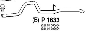 Rear pipe in the group  at  Professional Parts Sweden AB (P1633)