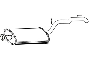 Rear muffler in the group Exhaust parts / Exhaust muffler & kits at  Professional Parts Sweden AB (P1636)