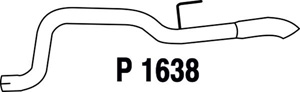 Rear pipe in the group Exhaust parts / Exhaust muffler & kits at  Professional Parts Sweden AB (P1638)
