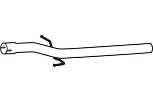Intermediate pipe in the group Exhaust parts / Exhaust muffler & kits at  Professional Parts Sweden AB (P1641)