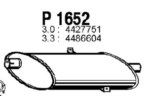 Intermediate muffler in the group  at  Professional Parts Sweden AB (P1652)