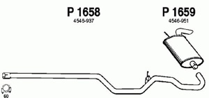 Intermediate pipe in the group  at  Professional Parts Sweden AB (P1658)