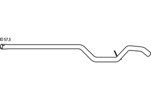 Intermediate pipe in the group  at  Professional Parts Sweden AB (P1678)