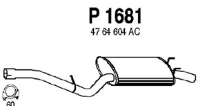 Rear muffler in the group  at  Professional Parts Sweden AB (P1681)
