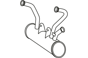 Front muffler in the group  at  Professional Parts Sweden AB (P17005)