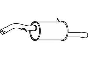 Rear muffler in the group Exhaust parts / Exhaust muffler & kits at  Professional Parts Sweden AB (P17012)