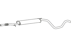 Intermediate muffler in the group Exhaust parts / Exhaust muffler & kits at  Professional Parts Sweden AB (P17016)