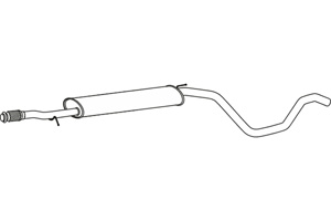 Intermediate muffler in the group Exhaust parts / Exhaust muffler & kits at  Professional Parts Sweden AB (P17019)