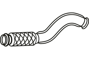 Front pipe in the group Exhaust parts / Exhaust muffler & kits at  Professional Parts Sweden AB (P17027)