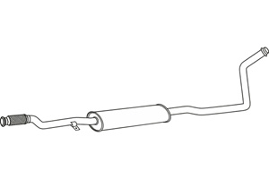 Intermediate muffler in the group Exhaust parts / Exhaust muffler & kits at  Professional Parts Sweden AB (P17032)